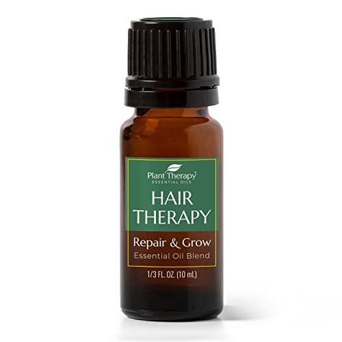 Plant Therapy Hair Therapy Essential Oil Blend 10 mL (1/3 oz) Strengthen, Repair and Grow Hair, 100% Pure, Undiluted, Essential Oil Blend