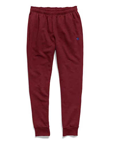 Champion Mens Powerblend Retro Fleece Jogger Pants, M, Cherry Pie