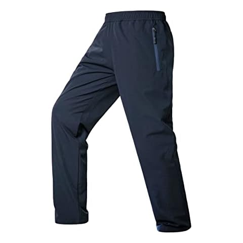 TAPULCO Men's Quick Dry Hiking Pants Elastic Waist Athletic Durable Casual Outdoor Daily Pants with Zipper Pockets, Dark Navy, X-Large Cover