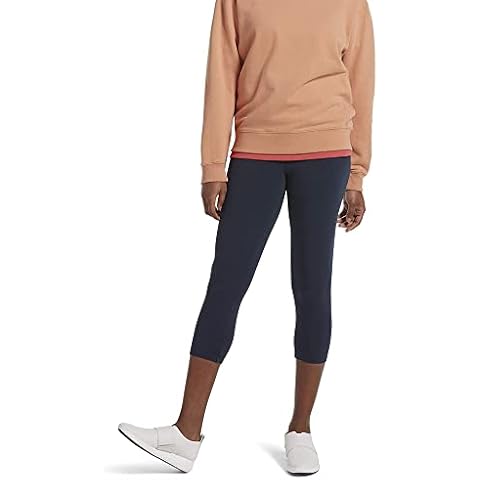 No Nonsense Women's Cotton Blackout Capri Legging, Blue, Extra Large Cover