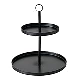 mit 2 Ablageflächen BOLTZE Etagere HYGGE schwarz aus Metall Dekoetagere modern Metalletagere