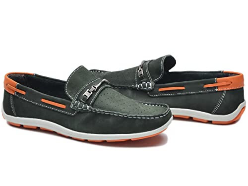 Mocassim Masculino em Couro Verde Militar (42)