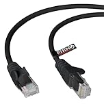 rhinocables CAT5e High-Speed Ethernet Patch Network Cable for LAN — Snagless Cable with RJ45 Connector Lead — Ideal for Internet, Router, Modem, Smart TV, PC & Laptop (5m, Black)