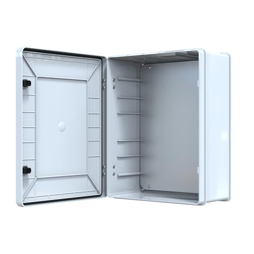 YAVUZ Abs Pano 40 x 50 x 20 cm Taban Saclı IP65 Plastik Pano Montaj Plakalı Elektrik Kutusu Pano Darbeye Dayanıklı Dış Ortam Muhafaza Kutusu ABS Pano POLİ 024