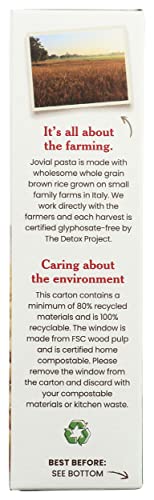 Jovial Whole Grain Brown Rice Elbows Pasta - Pasta Elbows, Elbows Pasta, Whole Grain Pasta, Organic Pasta, Gluten Free, Dairy Free, Brown Rice Pasta, Made In Italy - 12 Oz #TOP5