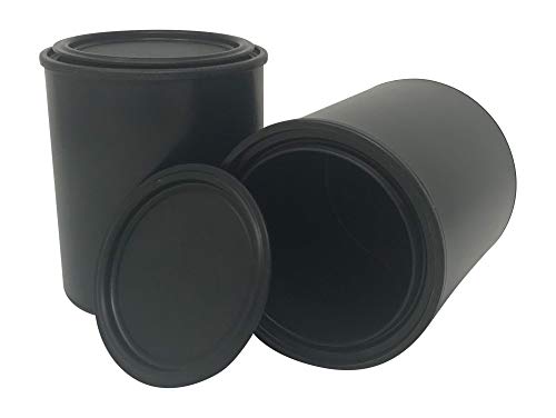 CSBD Empty Paint Can with Plastic Lid, Gallon and Quart Sizes, Unlined Multipurpose Storage for Arts and Crafts, DIY Projects, Painting, Garage Organization, 1 Quart Plastic (2 Pack)