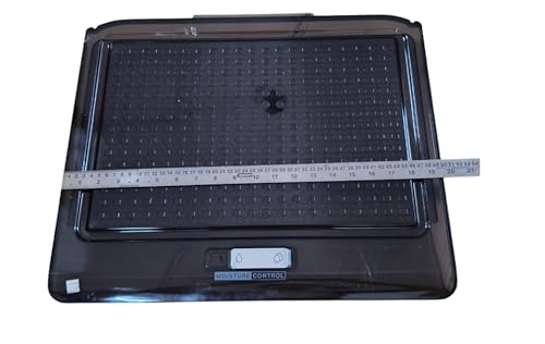 Image of Crisper Cover Vegetable Basket Cover Suitable for Whirlpool 308 L 3 Star IntelliFresh Inverter Frost Free Double Door (IF INV ELT DF355 TITAN STEEL(3S)-TL Crisper Glass Lid Tray