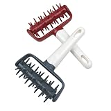 Healifty 2 Stück Pizzateigroller mit Holzgriff Pizzalocher Gebäcknadelrad...