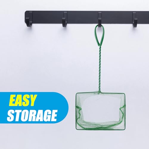 Image of AQUANEAT 8 Inch Aquarium Fish Net, Wastes Skimming Cleaning Tool with Firm Handle for Fish Tanks Small Ponds