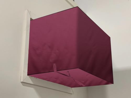 Image of Stylista Window ac Cover Suitable for O-General 1.1 Ton AMGB12FAWA, Maroon Color Elastic fit Cover for Front and Rear of Window Ac