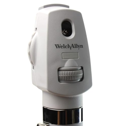 Image of OTICA We|ch A||yn 12870 Pocket LED Ophthalmoscope incl. Handle - LED Professional Diagnostic Eye Examination Instrument for Ophthalmologists, ENT & Medical Practitioners with Free AA Batteries 1-Year Warranty (Pearl White)