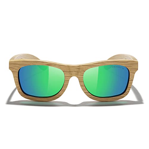 MERRY'S Men Wooden Polarized Sunglasses 100% UV vintage Eyewear S51402