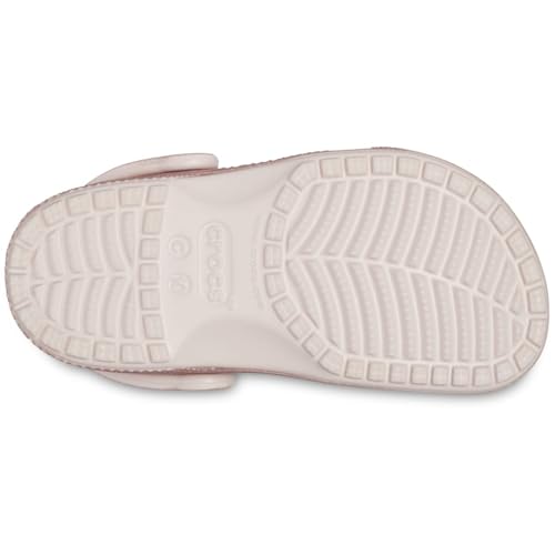 Image of Crocs Kids Classic Glitter Clogs, Quartz Glitter, 4 Toddler