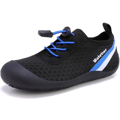 Image of WateLves Wide Toddler Water Shoes Kids Barefoot Athletic Sneakers Girls Boys Quick Dry Aqua Socks for Beach Hiking Swim Kayak Sport Accessories, Camping Essentials