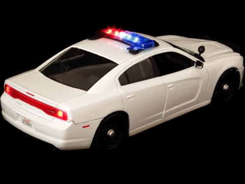 Motormax 2011 Dodge Charger Pursuit Police Car White 1/24 miniatura 7