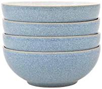 Denby 381048907 Elements 4 Piece Cereal Bowl Set, Blue