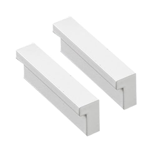2 Piezas Manijas Forma de L Manillas Cajón Blanco Tiradores Armario Aleación de aluminio Perilla Tocador,Asas gabinete mango Cocina,picaportes Dormitorio,Manija barral Herrajes (50mm)
