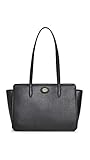 Tory Burch Women's Robinson Pebbled Small Tote, Black, One Size