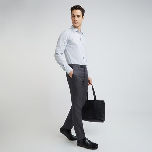 Image of Park Avenue Slim Fit Pure Cotton Checks Pattern Semi Cutaway Collar Formal Shirt
