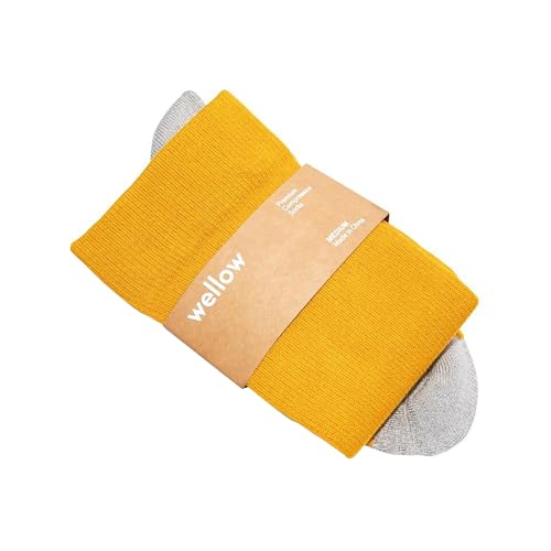 Image of Wellow Knee High Compression Socks for Men & Women, 18-25 mmHg, Bamboo Viscose, Swelling Relief
