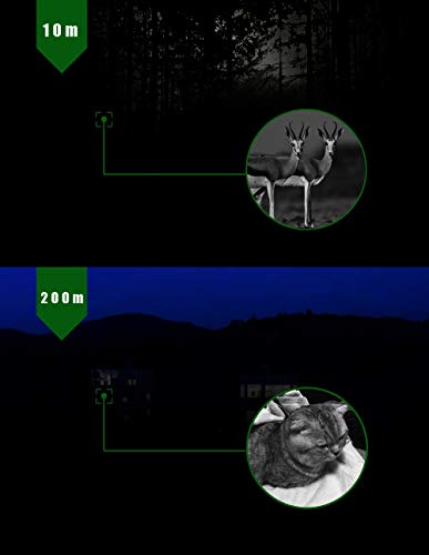 Sumger 984ft/328yard Infrared Night Vision Scope Video Cameras, IR NightVision Riflescope 1080P Hunting Optical Scope 5\" Portable Display Screen for Hunting Optics