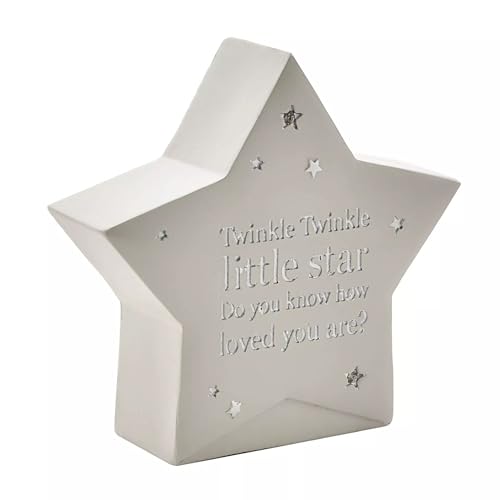 Widdop & Co. Tirelire Twinkle Little Star en céramique en forme d'étoile, décoration de chambre...