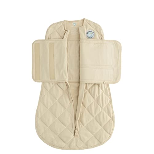 Image of Dreamland Baby Sleep Swaddle | Baby: 0-6 Months | Gently Weighted Sleep Swaddles | 100% Natural Cotton | 2-Way Zipper | Machine Washable | Newborn/Infant Swaddle Transition | Swaddle Sleeping Bag