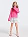 Imily Bela Girls Bell Sleeve V Neck Knit Sweaters Kids Fashion Crop Pullover Sweater Tops Hot Pink