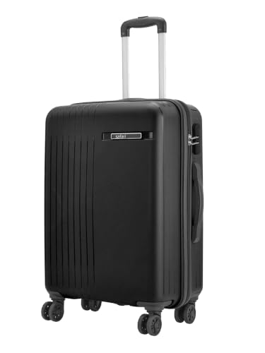 Image of Safari Xylo 8 Wheels Medium 66cm Trolley Bag Hard Case Polypropylene 360 Degree Wheeling System Luggage,Recessed Lock, Trolley Bags for Travel, Suitcase for Travel, Black