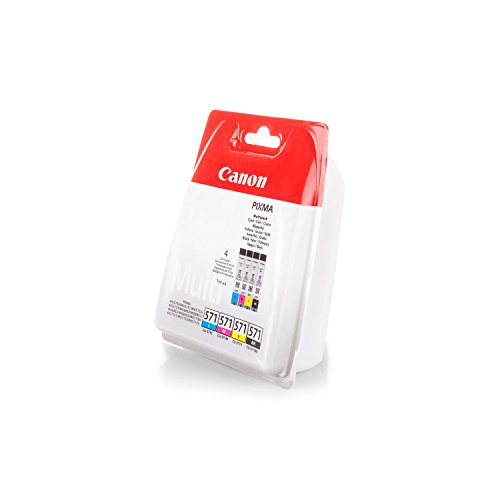 Canon CLI-571 Multipack Ink Cartridges Black, Cyan, Magenta, Yellow – Ink Cartridges (Black, Cyan, Magenta, Yellow, Pixma MG575x, MG685x, MG775x, Inkjet, 4 Pieces)