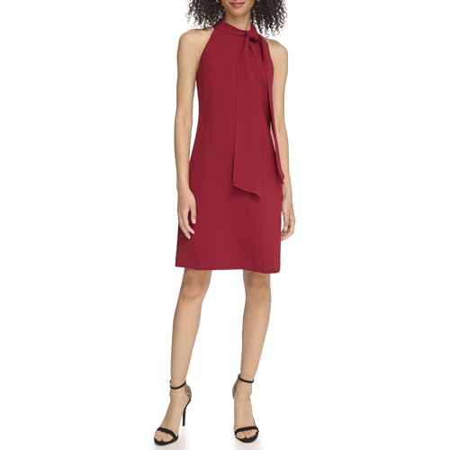 Image of Vince Camuto Women's Sleeveless Halter Tie Neck Shift Mini Dress