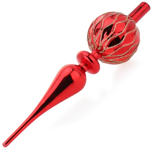 com-four® Weihnachtsbaumspitze glänzend - Christbaumspitze aus...