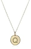 14k Yellow Gold Initial Pendant Necklace, 18