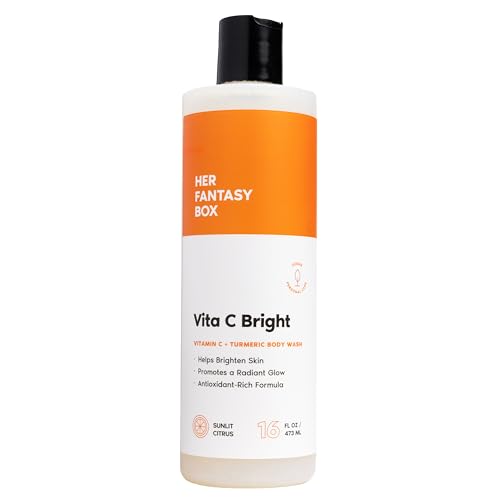 Image of Her Fantasy Box | Vita C Bright Turmeric Body Wash - Antioxidant‐Rich Citrus Cleanser with Vitamin C & Turmeric for Radiant, Even-Looking Skin, Moisturizing Vegan Formula (16 oz)