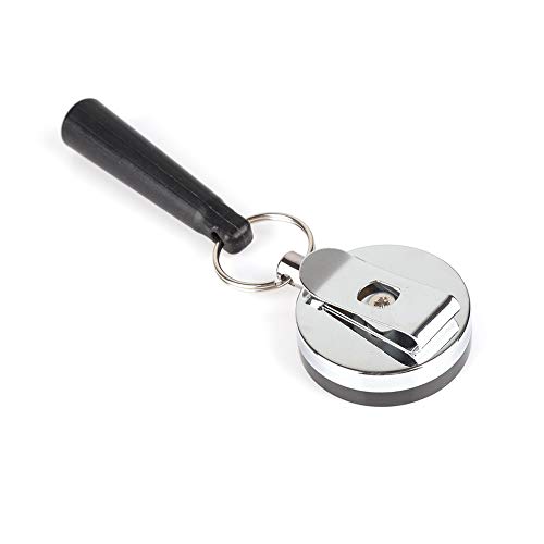 Smartcoco Retractable Pen Pencil Holder Stainless Steel Silicone Anti-lost Rope Key Ring Chain Belt Clip
