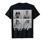 Photo Gallery capabara funny photobooth capy life fun meme ritratti maglietta Photo Gallery capabara funny photobooth capy life fun meme ritratti maglietta