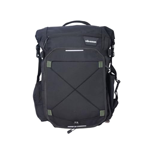 Image of Compack 25 - 25 L Waterproof Tail Bag | Roll-Top Modular Dry Bag with Removable Liner, Bottle Compartment, Beavertail & Backpack Convertible | Great for Weekend Rides & Touring