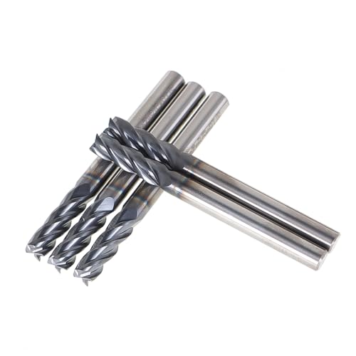 Image of waltyotur 3 /16 Inch 4 Flute Carbide End Mill 5 /8 Cut Length x 2 Overall Length x 3 /16 Shank Diameter for Aluminum Cutting Non Ferrous Metal Up Cutting 5 Pieces