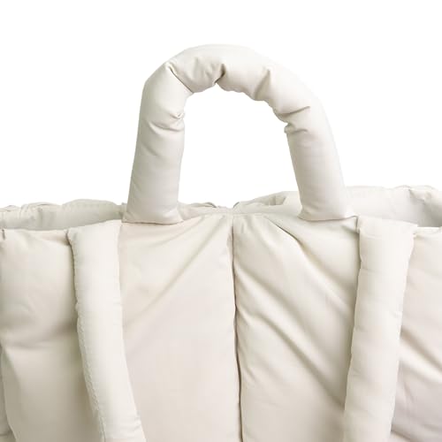 Bolso Tote Puff acolchado color Sand para mujer miniatura 7