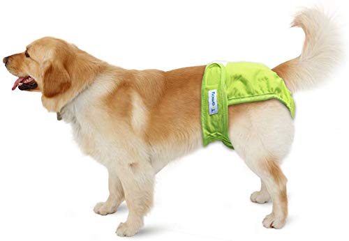 Teamoy 4er Set Weibliche Hundewindeln, Umweltfreundliche & Wiederverwendbar Wickelwindeln für Hunde, Waschbare Windeln für Hündinnen, (M)
