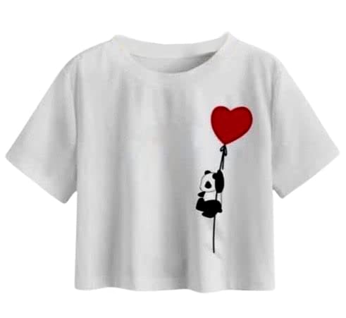 Women's Fashion Half Sleeve Trendy Printed Round Neck Tops – Cotton Crop Tops, Loose Fit Oversized T-Shirts & Stylish Short Tops for Summer Wear Multicolor Party & Wedding Pack-1-picture-42