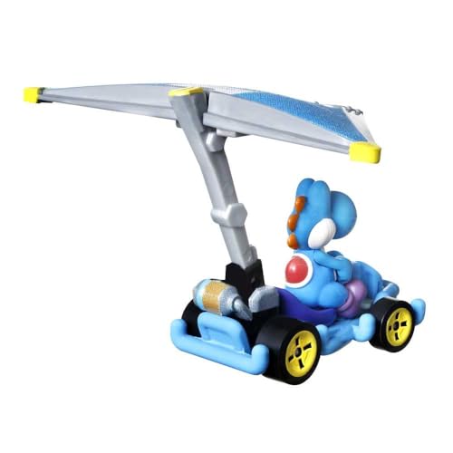 Hot Wheels Mario Kart Yoshi 1:64 Azul miniatura 4