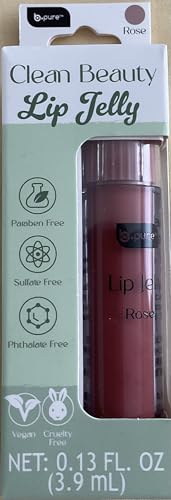 B.pure Clean Beauty Rose Lip Jelly, Vegan, Paraben Free, 0.13 fl oz