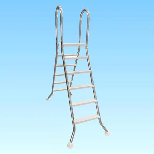 Escalera de piscina doble cara 5 peldaños acero inoxidable miniatura 1