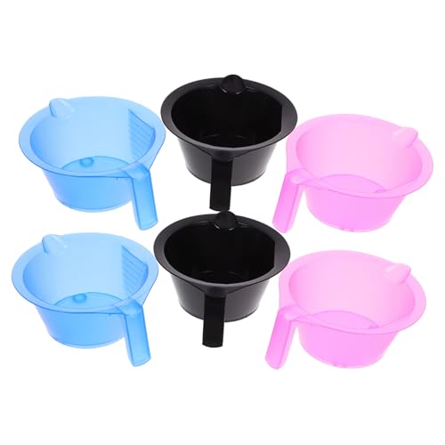 LIFKOME 6 pezzi Ciotole per Tinta Trasparenti con Scala Professionali in Abs Resistenti per e Domestico Kit Colorazione Facile e Colore Casuale Colore Casuale