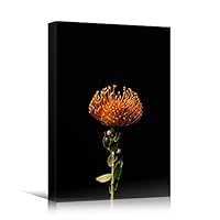 Canvas Wall Art Orange Flower Portraiture Colorful Floral Multicolor Photography Portrait Romantics - 12x18 inches