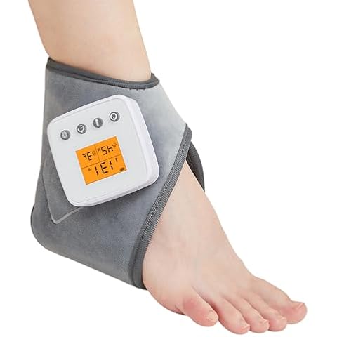 AOBOCO Cordless Foot Ankle Massager with Heat and Vibration - Ankle Heating Pad for Achilles Tendonitis Sprained Ankle Heel Spur,Portable Heated Ankle Wrap to Keep Ankle Warmers for Men Women Elders Cover