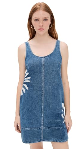 Madewell Women's Garment Dyed Denim Scoop Neck Mini Dress