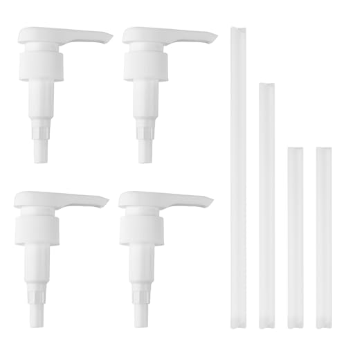 4 Stk Dosierpumpe 1L Sirup für Best Body Nutrition, Dosierspender für Body Nutrition Vital Drink, Pumpspender für Sirup Spender Sirupspender für 28/410 Gewinde Flasche(mit 163/190/210mm Schläuchen)