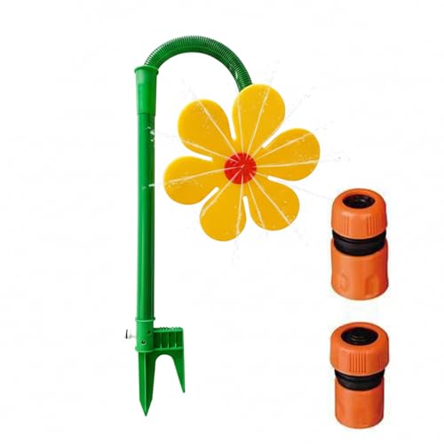 Aspersor de césped y jardín de girasol con cobertura ajustable para juego de agua infantil